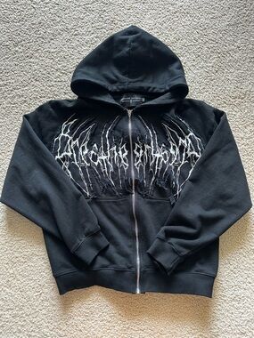 Breathe Divinity Deconstructed Armor Hollow Saint zip-up hoodie SIZE XS